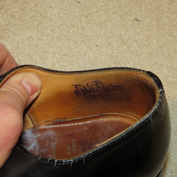 Churchs Balmoral Black Leather Captoe Oxfords 8.5G